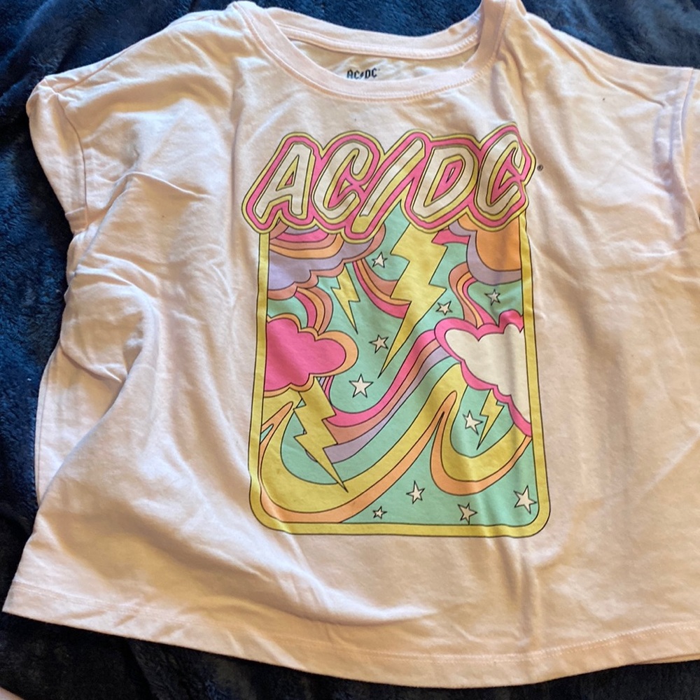 acdc pink crop top